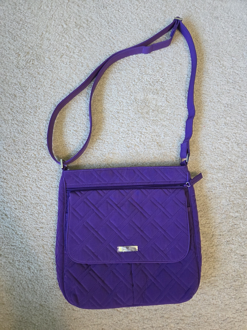 Vera Bradley Doublw Zip Mailbag- Elderberry Microfiber